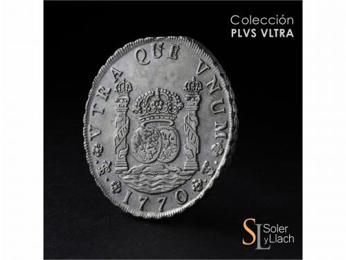 CARLOS III. 8 Reales. 1770. POTOSÍ. J.R. 26,88 grs. Columnar