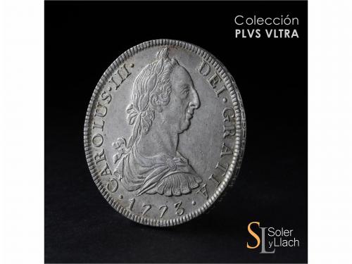 CARLOS III. 8 Reales. 1773. POTOSÍ. J.R. 27 grs. Primer año 