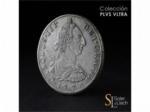 CARLOS III. 8 Reales. 1776. POTOSÍ. P.R. 26,98 grs. Restos d