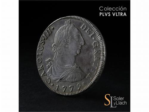 CARLOS III. 8 Reales. 1779. POTOSÍ. P.R. 27,04 grs. Pátina o