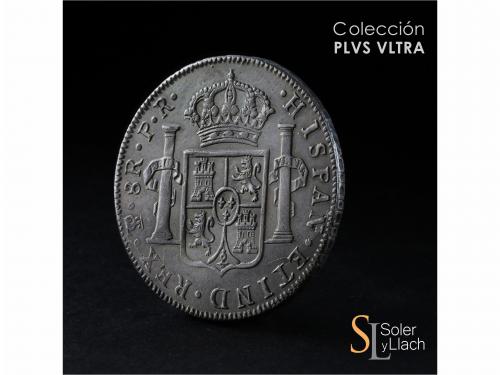 CARLOS III. 8 Reales. 1779. POTOSÍ. P.R. 27,04 grs. Pátina o