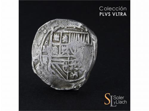 FELIPE II. 8 Reales. MÉXICO. F. Anv.: M roel encima / F - Es