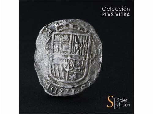 FELIPE II. 8 Reales. S/F. MÉXICO. (F). Anv.: M roel encima /