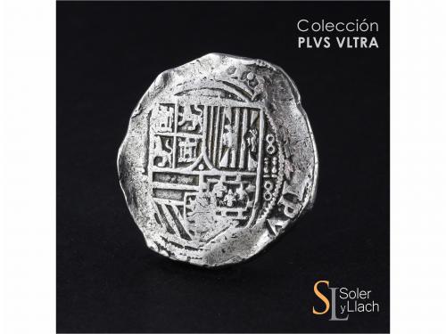 FELIPE II. 8 Reales. S/F. MÉXICO. (F). Anv.: (M roel encima 