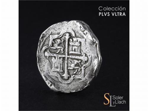 FELIPE II. 8 Reales. S/F. MÉXICO. (F). Anv.: (M roel encima 