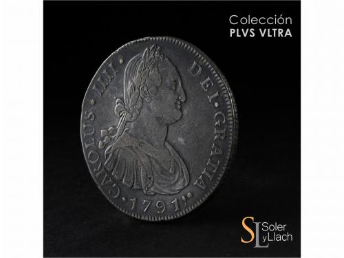 CARLOS IV. 8 Reales. 1791. GUATEMALA. M. 26,86 grs. Pequeño 
