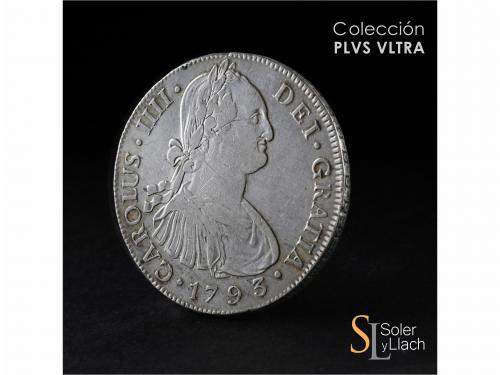 CARLOS IV. 8 Reales. 1793. GUATEMALA. M. 26,83 grs. Rayitas.