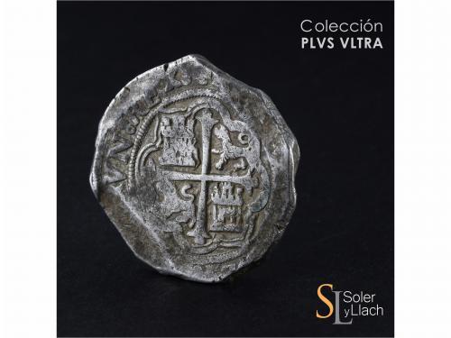 FELIPE II. 8 Reales. S/F. MÉXICO. F.D. Anv.: M roel encima /