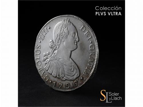 CARLOS IV. 8 Reales. 1796. GUATEMALA. M. 26,87 grs. Ligera p