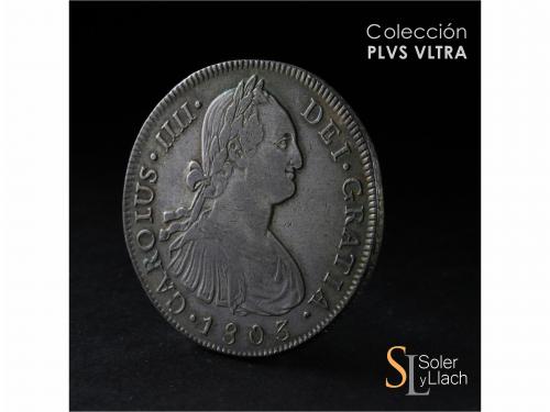 CARLOS IV. 8 Reales. 1803. GUATEMALA. M. 26,79 grs. Pátina l