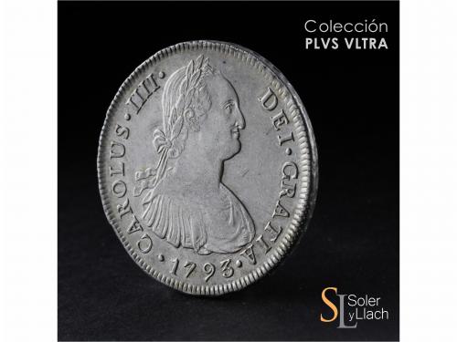 CARLOS IV. 8 Reales. 1793. LIMA. I.J. 26,96 grs. Restos de b