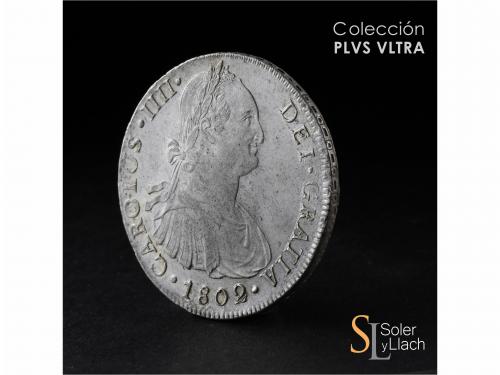 CARLOS IV. 8 Reales. 1802. LIMA. I.J. 27,62 grs. Brillo orig