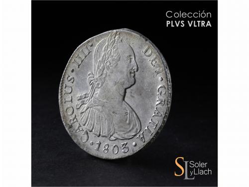 CARLOS IV. 8 Reales. 1803. LIMA. I.J. 26,79 grs. Cuño ligera