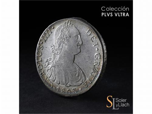CARLOS IV. 8 Reales. 1803. LIMA. J.P. 26,87 grs. Cordoncillo