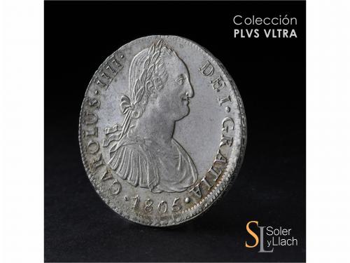 CARLOS IV. 8 Reales. 1805. LIMA. J.P. 26,24 grs. Zonas de la