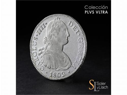 CARLOS IV. 8 Reales. 1802. MÉXICO. F.T. 26,95 grs. Cuño desg