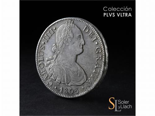 CARLOS IV. 8 Reales. 1803. MÉXICO. T.H. 26,97 grs. Leves man