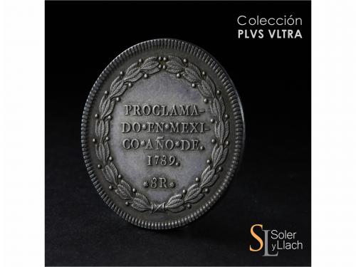 CARLOS IV. 8 Reales. 1789. MÉXICO. 18,23 grs. Proclamación c