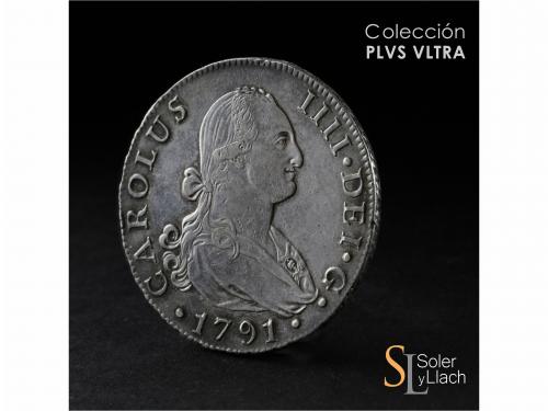 CARLOS IV. 8 Reales. 1791. SEVILLA. C. 26,7 grs. Ligera páti