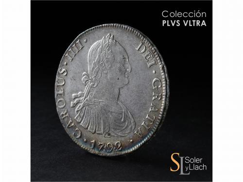 CARLOS IV. 8 Reales. 1792. POTOSÍ. P.R. 26,96 grs. Leve páti