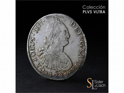 CARLOS IV. 8 Reales. 1793. POTOSÍ. P.R. 26,86 grs. MBC. / Ve