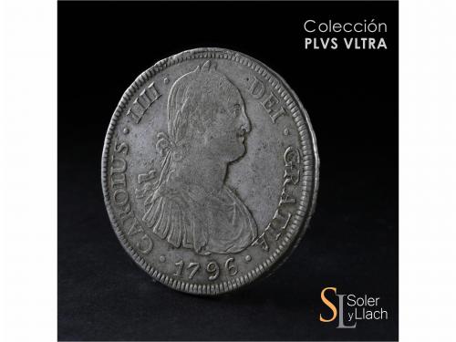 CARLOS IV. 8 Reales. 1796. POTOSÍ. P.P. 27,01 grs. Restos de