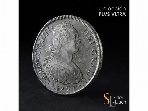 CARLOS IV. 8 Reales. 1791. SANTIAGO. D.A. 26,91 grs. Graffit