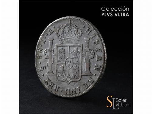 CARLOS IV. 8 Reales. 1795. SANTIAGO. D.A. 26,76 grs. Ligera 