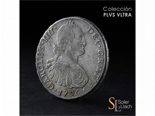 CARLOS IV. 8 Reales. 1796. SANTIAGO. D.A. 26,74 grs. Variant