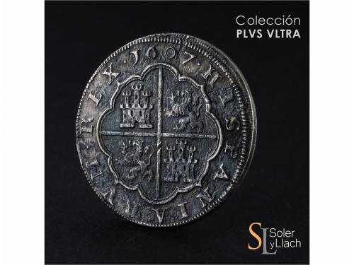 FELIPE III. 8 Reales. 1607. SEGOVIA. C. 24,82 grs. Acuñación