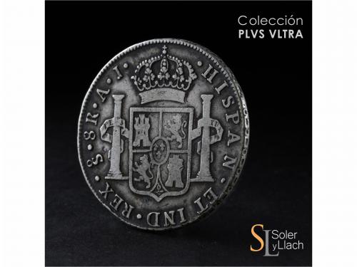 CARLOS IV. 8 Reales. 1800. SANTIAGO. A.J. 26,72 grs. Pátina 