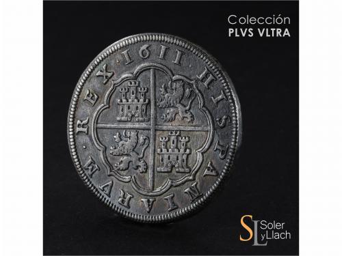 FELIPE III. 8 Reales. 1611. SEGOVIA. C. 26,98 grs. Pátina gr