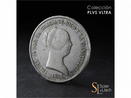 ISABEL II. 20 Reales. 1852. BARCELONA. 26,22 grs. Acuñación 