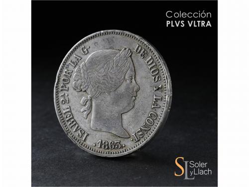 ISABEL II. 20 Reales. 1863. BARCELONA. 25,88 grs. Pequeños g