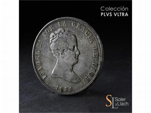 ISABEL II. 20 Reales. 1835. MADRID. C.R. 26,81 grs. Pátina. 