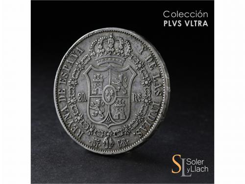 ISABEL II. 20 Reales. 1835. MADRID. C.R. 26,81 grs. Pátina. 