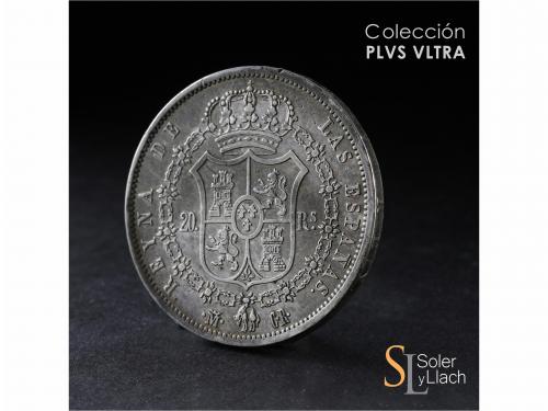 ISABEL II. 20 Reales. 1837. MADRID. C.R. 26,83 grs. Pátina o