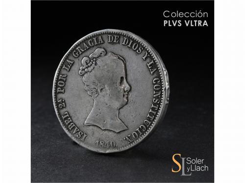 ISABEL II. 20 Reales. 1840. MADRID. C.L. 26,87 grs. El catál
