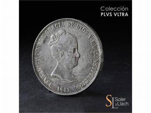 ISABEL II. 20 Reales. 1849. MADRID. C.L. 25,99 grs. Pequeños