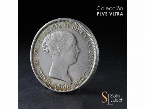 ISABEL II. 20 Reales. 1850. MADRID. C.L. 25,93 grs. Leves go