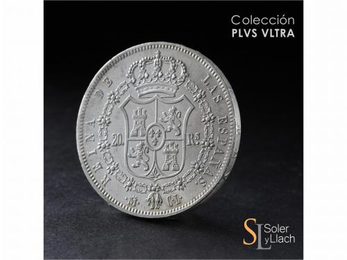 ISABEL II. 20 Reales. 1850. MADRID. C.L. 25,93 grs. Leves go