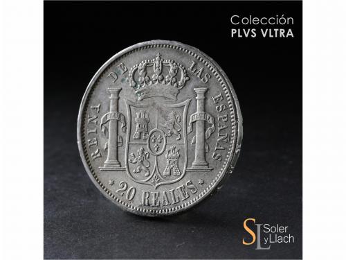 ISABEL II. 20 Reales. 1851. MADRID. 26,08 grs. Acuñación alg