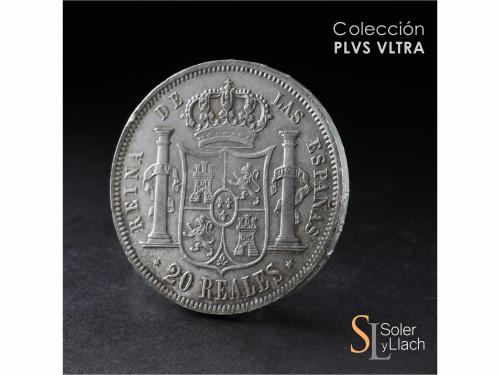 ISABEL II. 20 Reales. 1854. MADRID. 25,94 grs. Acuñación alg