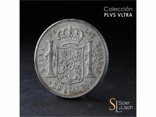 ISABEL II. 20 Reales. 1864. MADRID. 26,01 grs. Brillo origin