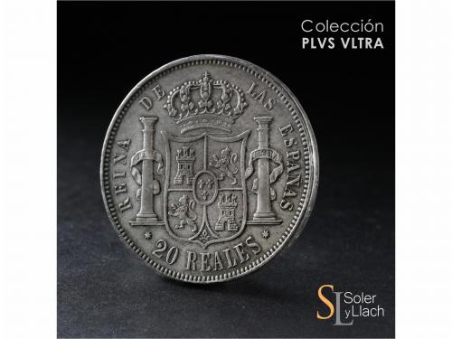 ISABEL II. 20 Reales. 1862. SEVILLA. 25,85 grs. Pequeños gol