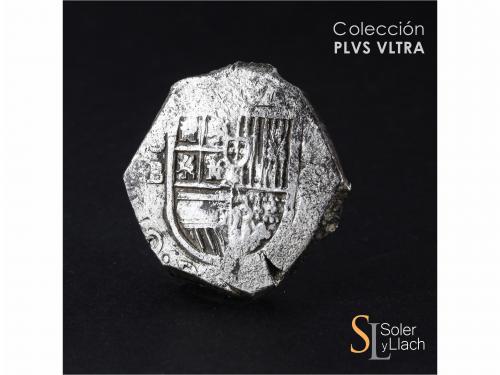 FELIPE III. 8 Reales. 1600. SEVILLA. B. Anv.: S / B - Escudo