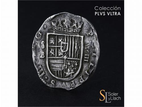 FELIPE III. 8 Reales. 1611. SEVILLA. B. 27,21 grs. Rara en e