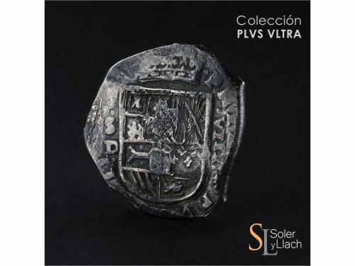 FELIPE III. 8 Reales. 1621. SEVILLA. D. Anv.: S / D - Escudo