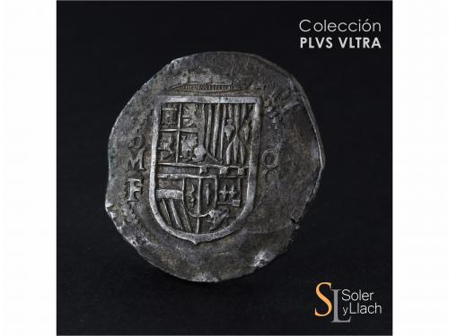 FELIPE III. 8 Reales. S/F. MÉXICO. F. Anv.: M roel encima / 