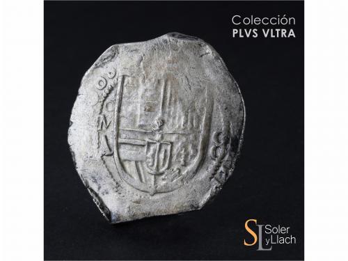 FELIPE III. 8 Reales. 1608. MÉXICO. A/F. Anv.: M roel encima